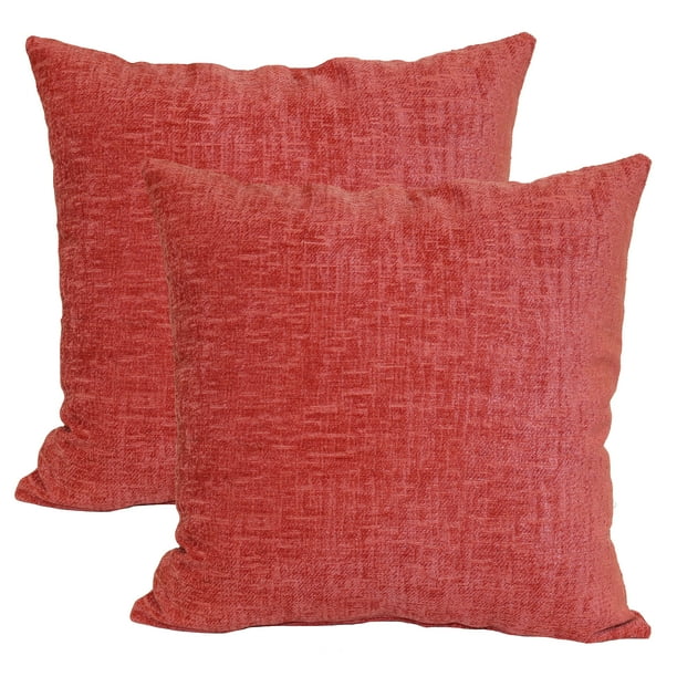 Mainstays Decorative Throw Pillow Chenille Clay Brick 18 2 Count Walmart Com Walmart Com