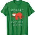 thumbnail image 1 of Cute Cool Lazy Tree Sloth Sleeping Animal Energy Saving Mode T-Shirt, 1 of 1