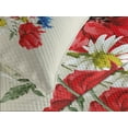 thumbnail image 4 of Ambesonne Flowers Quilted Bedspread Set 3 Pcs, Vintage Poppies Daisy, King Size, Multicolor, 4 of 5