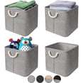 thumbnail image 1 of Set Of 4 Storage Basket, Folding Storage Cubes Open Storage Boxes-30cm, Multicolor Storage Boxes For Clothes, Toys, Cabinets, Cupboards, Shelves, 1 of 5