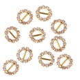 thumbnail image 4 of AMLESO 10x Or Rond Strass Boucle Ruban Curseur pour Invitation de Mariage 5mm, 4 of 8