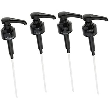 4 Pcs Coffee 1 Liter Dispenser Syrup Pump Black Liquid Dispenser 10Ml Juice Bottle Dispenser Pump