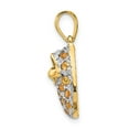thumbnail image 2 of Finest Gold 14K Rhodium Prong-set November & Citrine Baby Shoe Charm, 2 of 4