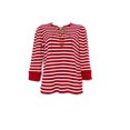 thumbnail image 2 of RALPH LAUREN Womens Red Textured Henley Lace Up Collar Striped Long Sleeve Top XL, 2 of 3