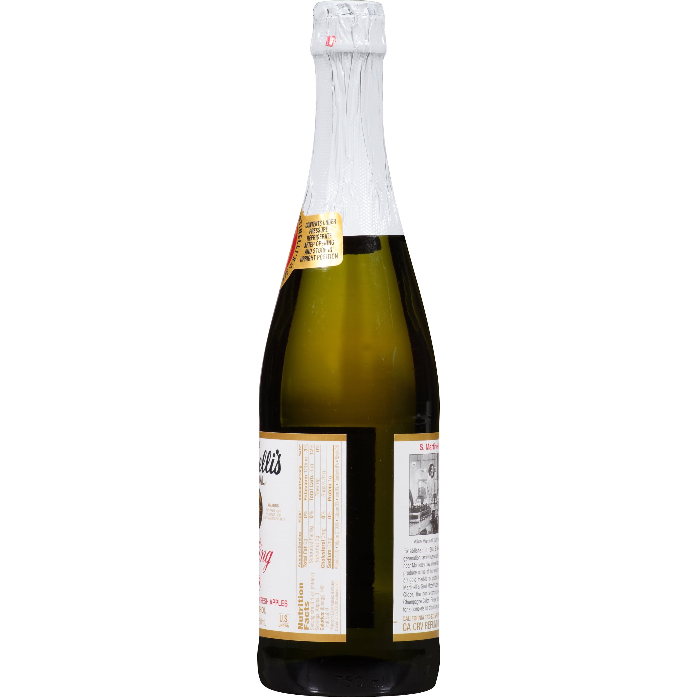Martinelli's Gold Medal® Choice Grade Sparkling Apple Juice 750 mL