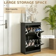 thumbnail image 4 of HOMCOM Armoire à Chaussures Étroite pour Entrée avec Tiroirs Basculants Tablette Ajustable, 4 of 10