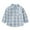 Blue, variant on Girls and Toddler Plaid Shirt Button Down Lapel Western Shacket Kids Sport Coat Long Sleeve Cotton Outerwear Poplin Shirt