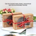 thumbnail image 2 of Cajas de regalo de Navidad Papel Kraft Ventana Decoraciones para fiestas Embalaje rectangular Envoltura de atmósfera de año nuevo 6 piezas Inevent HA009447-01, 2 of 6
