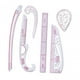 thumbnail image 2 of Juego de reglas métricas Macarena 6 piezas flexible curva francesa diseño de costura, 2 of 8