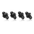 thumbnail image 3 of Adaptador macho AN6 a AN6, 4 piezas de aluminio anodizado negro AN6 a AN6 adaptador de línea de combustible de ajuste macho recto para Flare Union, 3 of 5