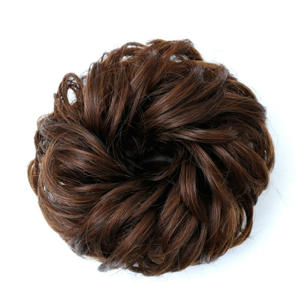 Extensiones De Moño Para El Cabello, Peluca Para Moño Con Banda Elástica, Fibra De Seda Artificial, Moño Rizado Esponjoso Para Puesta En Escena, Accesorios Para Postizos,