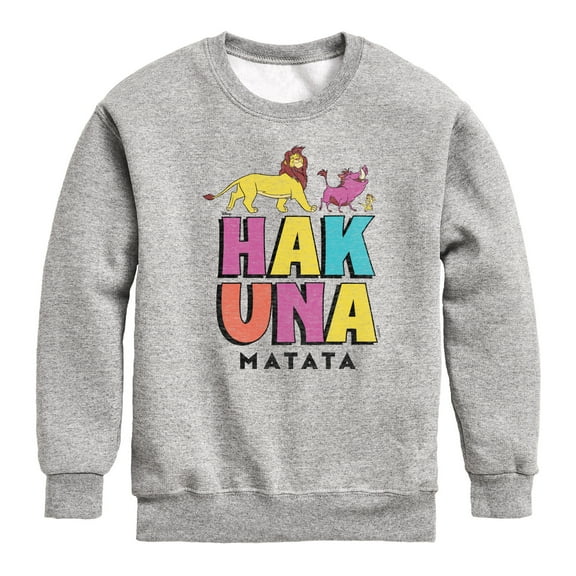 Disney - The Lion King - Hakuna Matata Stacked - Toddler & Youth Crewneck Fleece Sweatshirt
