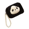 thumbnail image 2 of Monedero con forma de panda Yuyangstore tarjetero minicartera de peluche para viajes citas chicas Cuadrado, 2 of 8