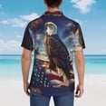 thumbnail image 3 of Lsque Night Sky Bald Eagle pattern Hawaiian Shirt for Men, Unisex Summer Beach Casual Short Sleeve Button Down Shirts-XX-Large, 3 of 9