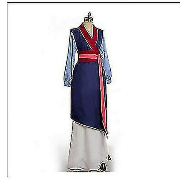 Vestido Mulan vestido azul vestido de princesa pelicula Cosplay disfraz hecho a medida Walmart en linea