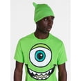 thumbnail image 5 of Monsters Inc. Men’s Mike Wazowski Cosplay Graphic Tee and Beanie Set, 2 Piece, Sizes XS-3XL, 5 of 6
