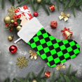thumbnail image 6 of Coolnut 2 Pack Christmas Stockings 17.7 Inches Black and Green Squares Large Size Xmas Cable Stocking Gifts & Decorations for Family Holiday Xmas Party, 6 of 6