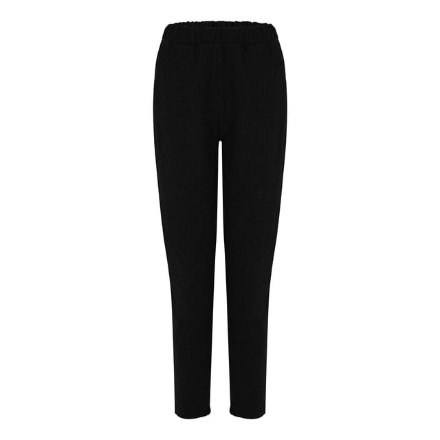 Pantalones de pana Prolriy para mujer, pantalones de pana para mujer, pantalones casuales de cintura alta elástica, pantalones rectos, pantalones sueltos y cómodos con bolsillos, pantalones de mujer