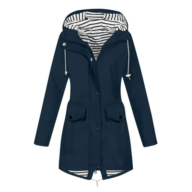 Veste Coupe-Vent pour Femmes avec Capuche Amovible pour Activités de Plein Air et de Randonnée