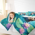 thumbnail image 3 of Manfei Cute Otter Twin Comforter Sets for Kids Boys and Girls, Animal Print Bedding Set, Polka Dots Reversible 2 Pieces, 1 Comforter and 1 Pillowcase, 3 of 6