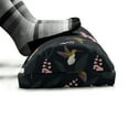 thumbnail image 5 of Bird Foot Rest, Hummingbird Orchids Blossom Motifs Winter Floral Graphic Illustration, Non-Slip Backing Ergonomic Memory Foam Leg Support for Office, Dark Blue Grey Multicolor, by Ambesonne, 5 of 5