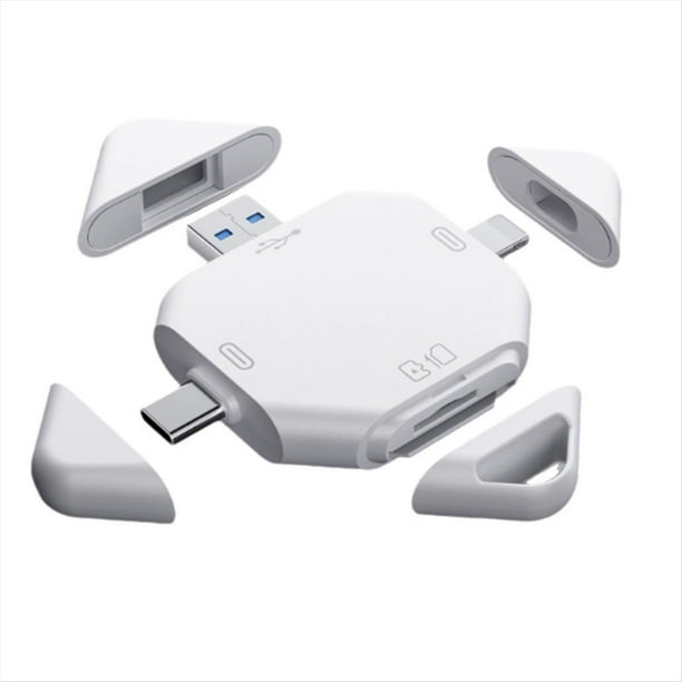 Lector de Tarjetas SD para Computadora/Cámara, Lector de Tarjetas SD 5 en 1, Lector de Tarjetas de Memoria, Adaptador de Tarjetas SD para Tarjetas SD y TF.