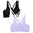 Lilac Whisper, White, Black, variant on Fruit of the Loom Women's Shirred Front Racerback Sports Bra, Style-90011, 3-Pack