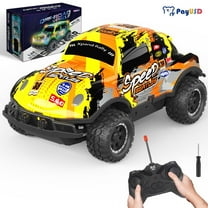 PayUSD Remote Control Cars 1/24 Scale Light Up Racing Car Toys RC Cars for Kids Toddler Boys with Cool Led Lights Hobby RC Car Toys Christmas Gifts for 3 4 5 6 7 8-12 Year Old Boys Girls, Yellow