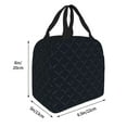 thumbnail image 2 of Yiaed Black Fish scales Print Insulated Lunch Bag Reusable Cute Tote Lunch Box, Leakproof Cooler Lunch Bags for Work Office Travel School Picnic, 2 of 5