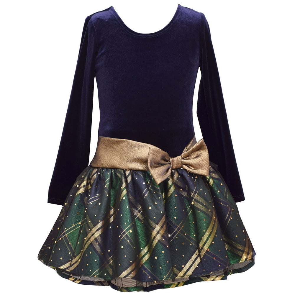Bonnie Jean Bonnie Jean Girls Holiday Christmas Plaid Dress, Sizes 4