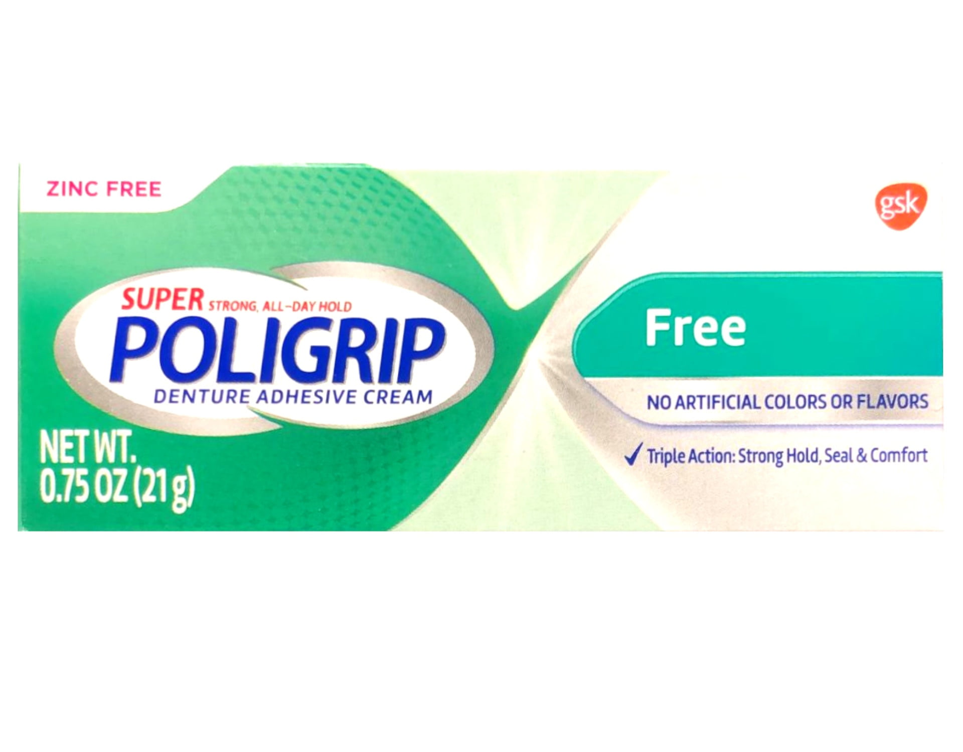 Poligrip Ultra Denture Crema Fissativa Polygrip Senza Zinco 40g