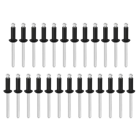 

Uxcell 4.8mm x 14.4mm Nylon Blind Rivets for PC Board Bumper Trim Retainer Black 25Pack