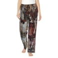 thumbnail image 1 of Fotbe Vintage Collage Girl Butterfly Pantalones de Pijama para Mujer, Pantalones de Dormir, Pantalones Pj con Cordón y Bolsillos-Small, 1 of 6