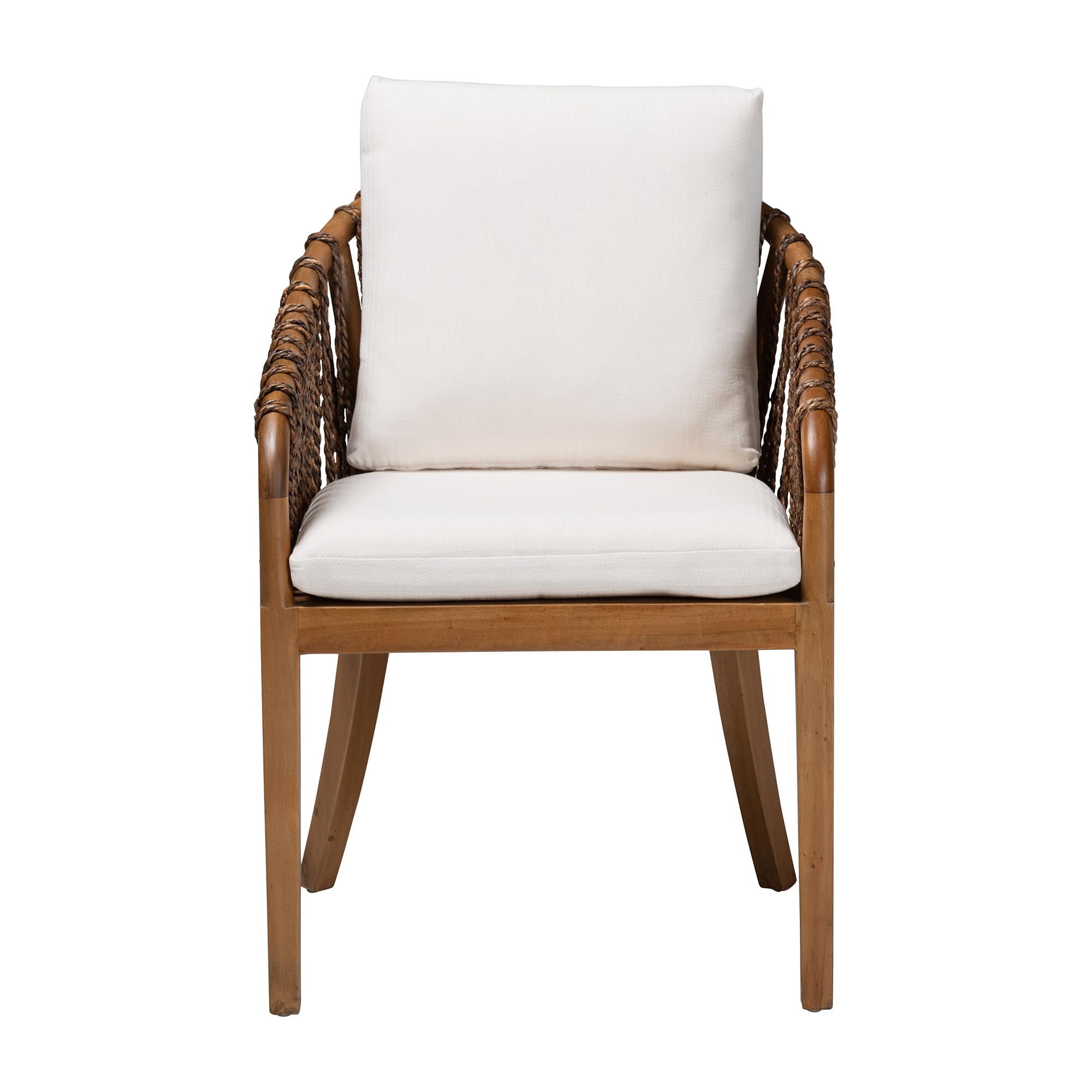 bali & pari Varen Boho Dining Chair, 18.5" H Seat Height, Walnut Brown