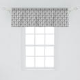 thumbnail image 2 of Ambesonne Damask Valance Pack of 2, Ornate Style Foliage, 54"X18", Black White, 2 of 2