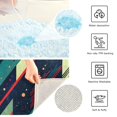 thumbnail image 3 of Yayeee Bath Rug for Bathroom Floor Non Slip Rectangle Fluffy Soft Absorbent Mat, 16"x24", Orange Abstract Lines, 3 of 7
