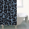 thumbnail image 4 of Black Leopard Pattern Shower Curtain 36"x72" ,Bathroom Decorative Shower Curtains Set with 12 Hooks,Modern Waterproof Washable Shower Curtain, 4 of 6