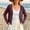 Purple, variant on Qulqfy Cardigan Sweaters for Women Lightweight Solid Long Sleeve Fall Petite Open Front Black Button Up V-Neck Knitting Sweater L
