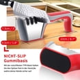 thumbnail image 2 of Manual Knife Sharpener Knife Sharpener , 4 Levels, 2 Tungsten Steel For Coarse Sharpening And Scissor Sharpening, Diamond Fine Sharpening, Special Ceramic Precision Sharpening Red, 2 of 6