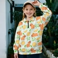 thumbnail image 2 of Uorisanigo Kids Girls Half Zip Pullover Sweatshirt Long Sleeve Zipper Sweatshirt Loose Fall Trendy Orange Capybara Quarter Zipper Cropped Sweatshirts Comfy Pullover Jackets Sweaters, 2 of 7