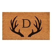 Antler Monogram Doormat, 17" x 29" (Letter D)