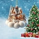thumbnail image 3 of Adorno para árbol de Navidad | Decoración colgante de acrílico para las fiestas | Escena de cabaña en un pueblo invernal, 3 of 6