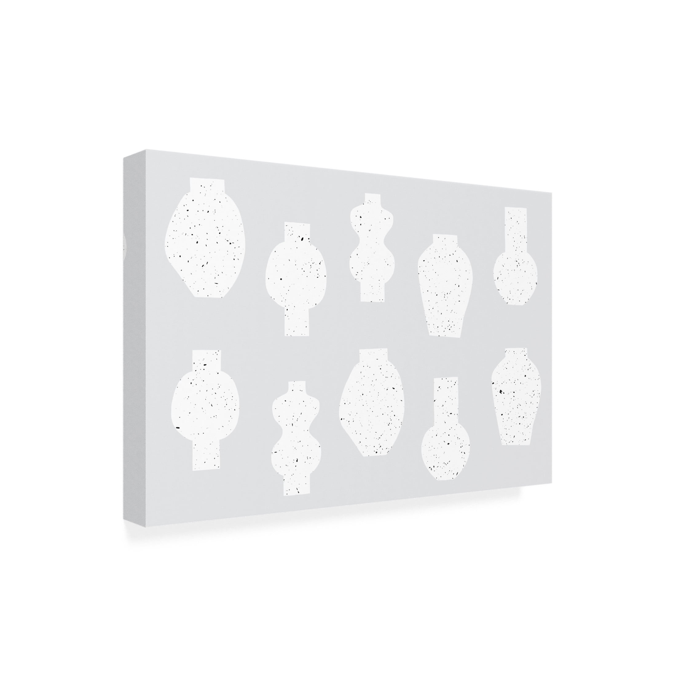 Trademark Fine Art uplusmestudio   Abstract Vases White Canvas Wall Art