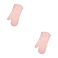 thumbnail image 4 of Wosthever Manoplas de silicona para horno para hornear, guantes para agarraderas de cocina, juego de barbacoa resistente a altas temperaturas, Rosa 2piezas, 4 of 6