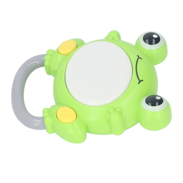 Baby Light Drum, 2 Modes Baby Musical Drum Cartoon Educational Glossy Edges Colorful For Home Green,Red