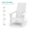 thumbnail image 3 of CHYVARY 2 Peaks Outdoor Patio Adirondack Chairs Polywood Plastic Weather-Resistant Fire Pit Recliner,White, 3 of 8