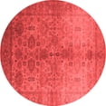thumbnail image 1 of Ahgly Company Indoor Round Oriental Red Traditional Area Rugs, 8' Round, 1 of 4