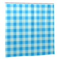 thumbnail image 2 of YFYANG Waterproof Bathroom Shower Curtain, Light Blue Plaid Pattern Shower Curtain Set with Hooks, Home Bathroom Tub Decor - 72 "x72", Plastic Hooks, 2 of 6