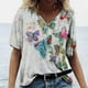 thumbnail image 2 of Camisetas con estampado 3d para mujer, ropa informal holgada con estampado de mariposa, Tops básicos Harajuku con cuello en V 5xl, verano 2023, 2 of 4