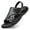 black, variant on Two-Wear Convertible Back Strap Leather Slide Sandals for Men
